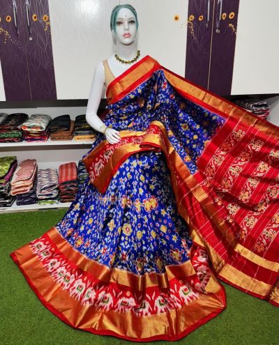 PSRGIDSS5A09BBCC11- Ikat silk saree