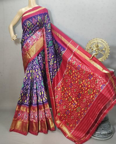 PRKSIDSS5Y05NDDC08- Ikat silk saree