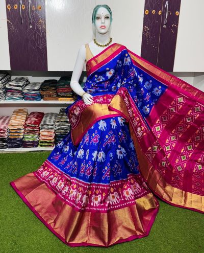 PSRGIDSS5Y20BBCC63- Ikat silk saree