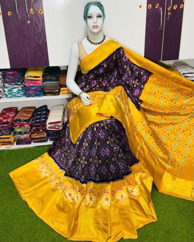 PSRGIDSS5A09BBCC26- Ikat silk saree