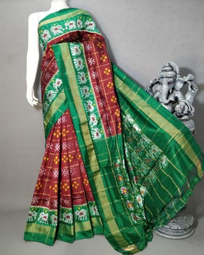 PSTHIDSS5Y12TBCD16- Ikat silk saree