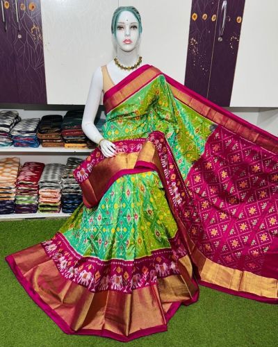 PSRGIDSS5A09BBCC21- Ikat silk saree