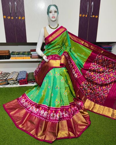 PSRGIDSS5Y09BBCD14- Ikat silk saree