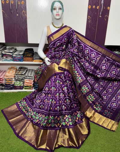 PSRGIDSS5A09BBCC06- Ikat silk saree