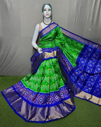 PSRGIDSS5A09BBCC15- Ikat silk saree