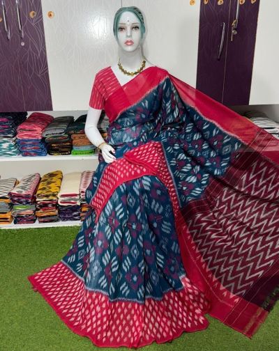PSRGICTS5A07INCC16- Ikat cotton saree