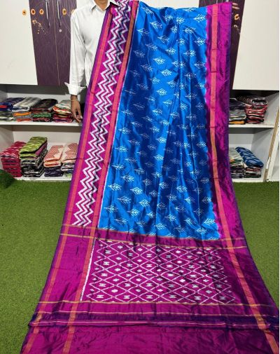 PGMRILWS5A07XZCD11- light weight Ikat silk saree