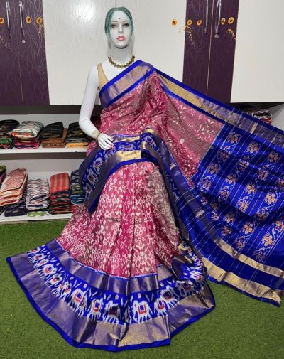 PSRGIDSS5A09BBCC37- Ikat silk saree