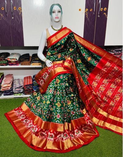 PSRGIDSS5A09BBCC44- Ikat silk saree