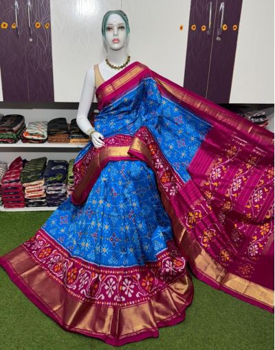 PSRGIDSS5Y09BBCD27- Ikat silk saree
