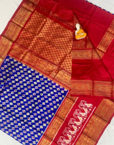 PGMRKBRS5N02FSCD11- Kanchi border Ikat silk saree