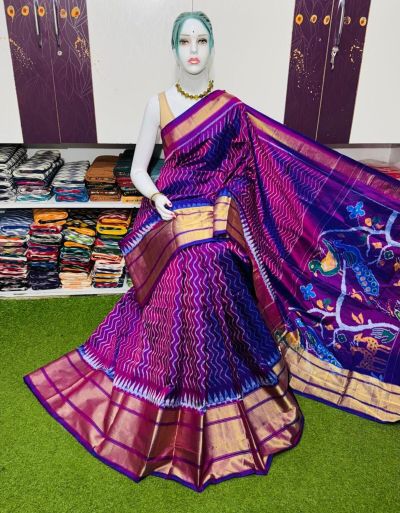 PSRGIDSS5A09BBCC32- Ikat silk saree