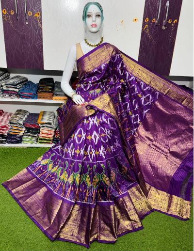 PSRGKBRS5A18FSDC12- Kanchi border Ikat silk saree