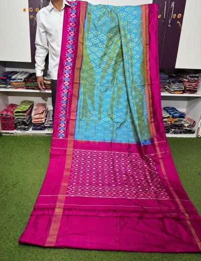 PGMRILWS5A07XZCD25- light weight Ikat silk saree