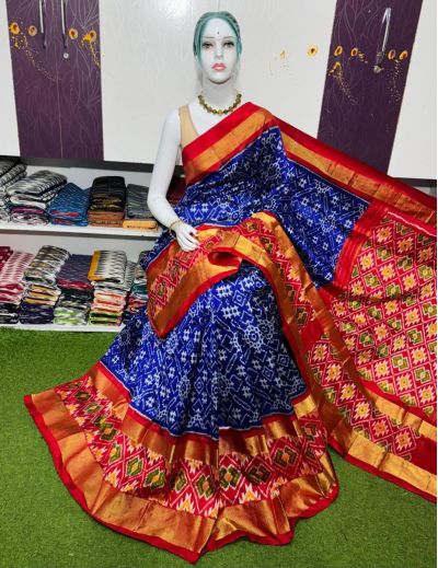 PSRGIDSS5Y09BBCD39- Ikat silk saree
