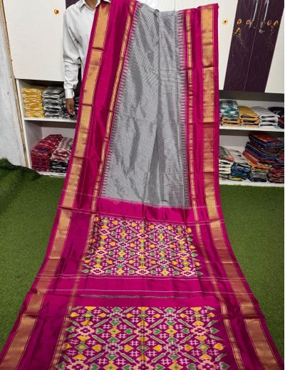 PSRGIDSS5Y05TZDC05- Ikat silk saree