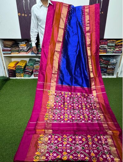 PSRGIDSS5Y03TZDD13- Ikat silk saree