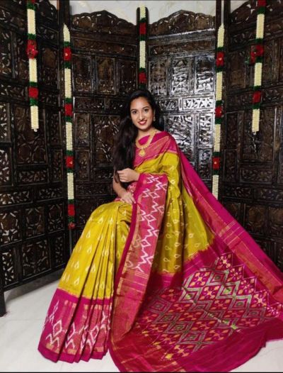 PWCKIDSS5A08XSCD25- Ikat silk saree