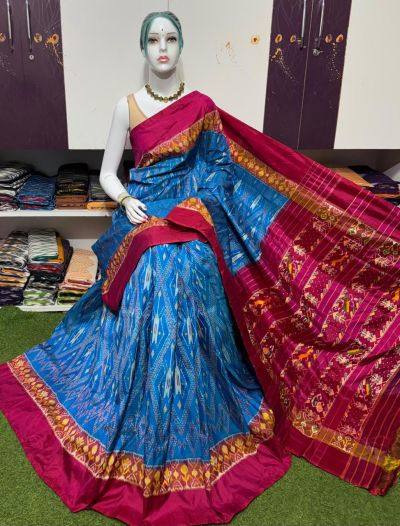 PSRGIDSS5Y03TBCD02- Ikat silk saree
