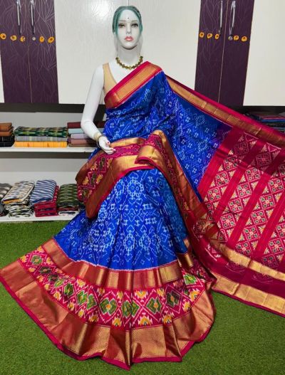 PSRGIDSS5Y09BBCD15- Ikat silk saree