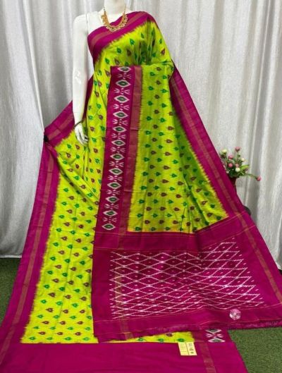 PASKILWS5Y10XEDC44- light weight Ikat silk saree