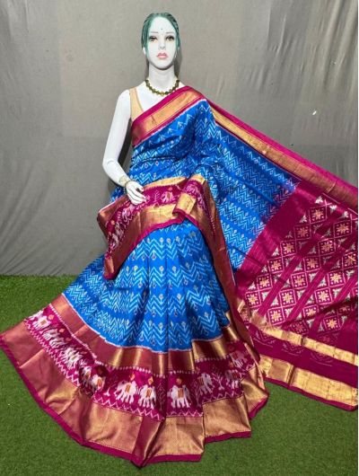 PSRGIDSS5A09BBCC04- Ikat silk saree
