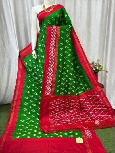PASKILWS5Y10XEDC42- light weight Ikat silk saree