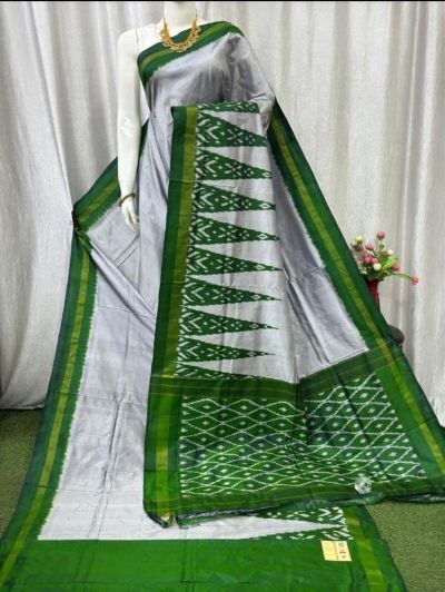 PASKILWS5Y10XEDC33- light weight Ikat silk saree