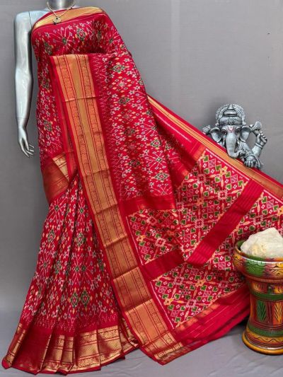 PSNTKBIP5M31CSDD04- Kanchi border Ikat silk saree