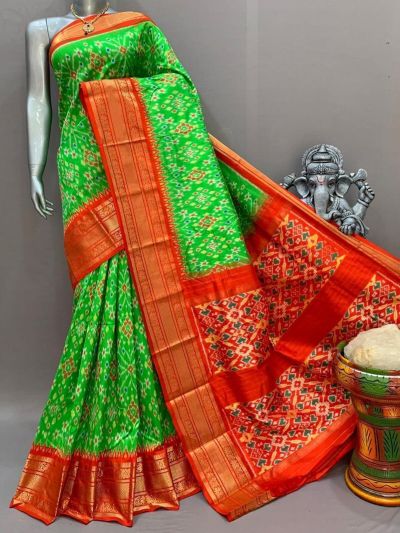 PSNTKBIP5M31CSDD09- Kanchi border Ikat silk saree