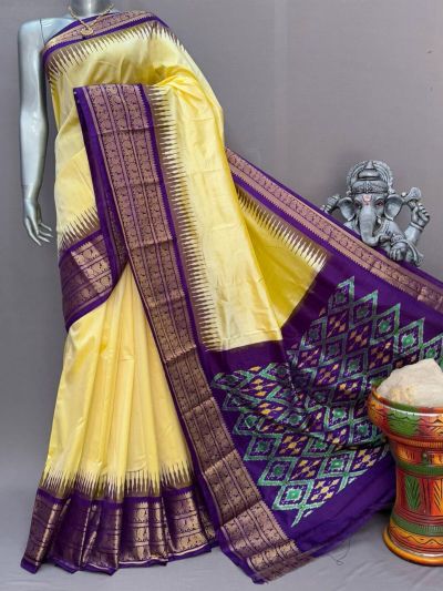 PSNTKBIP5M31CSDD10- Kanchi border Ikat silk saree