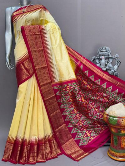 PSNTKBIP5M31CSDD11- Kanchi border Ikat silk saree