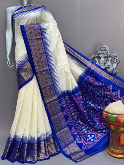 PSNTKBIP5M31CSDD12- Kanchi border Ikat silk saree