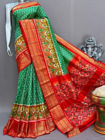 PSNTKBIP5M31CSDD14- Kanchi border Ikat silk saree