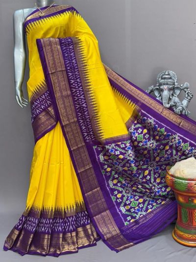 PSNTKBIP5M31CSDD15- Kanchi border Ikat silk saree
