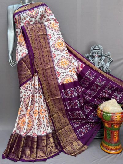 PSNTKBIP5M31CSDD20- Kanchi border Ikat silk saree