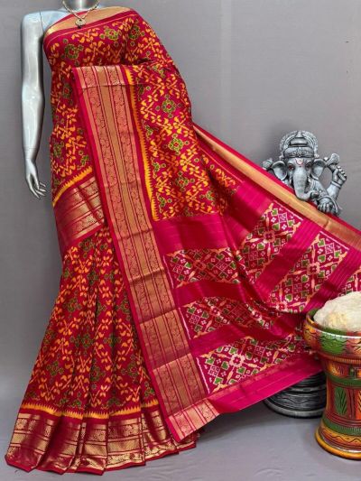 PSNTKBIP5M31CSDD22- Kanchi border Ikat silk saree