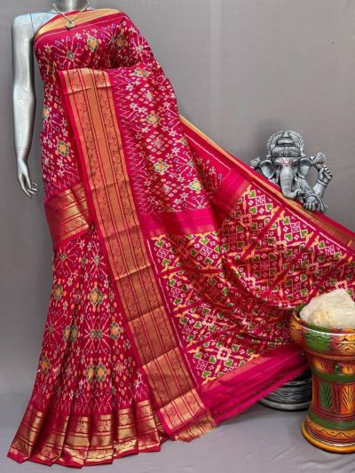 PSNTKBIP5M31CSDD24- Kanchi border Ikat silk saree