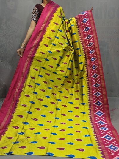 PGMRILWS5A07XECD05- light weight Ikat silk saree