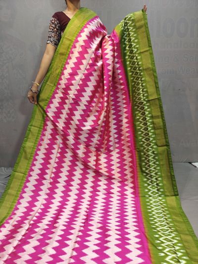 PGMRILWS5A07XECD07- light weight Ikat silk saree