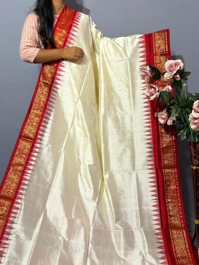 PKISKBIP5A05BBDC02- Kanchi border Ikat silk saree