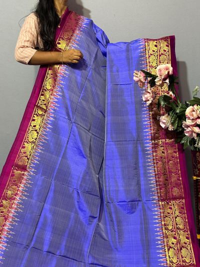 PKISKBIP5A05BBDC06- Kanchi border Ikat silk saree