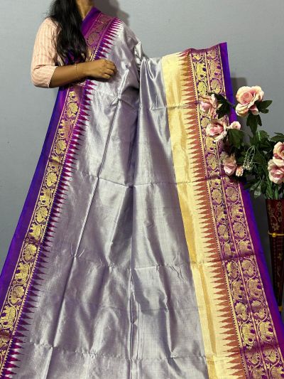 PKISKBIP5A05BBDC08- Kanchi border Ikat silk saree