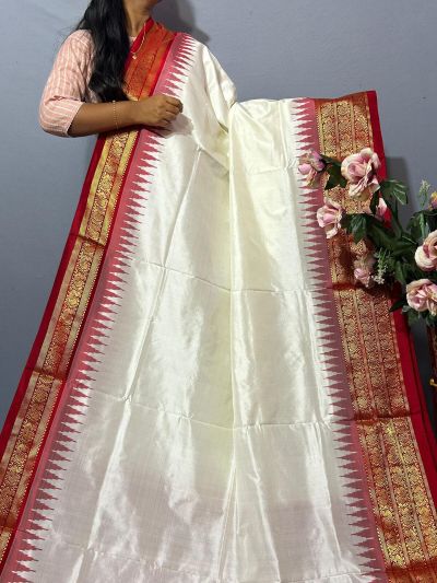 PKISKBIP5A05BBDC09- Kanchi border Ikat silk saree