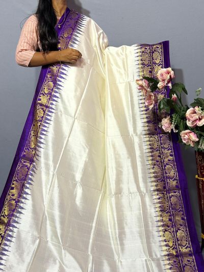 PKISKBIP5A05BBDC12- Kanchi border Ikat silk saree