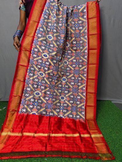 PNIHISDP5A05ZBCD13- Ikat Silk dupatta