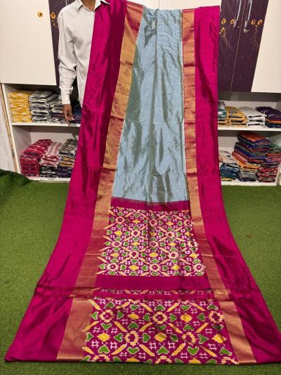 PSRGIDSS5A05TZDD05- Ikat silk saree