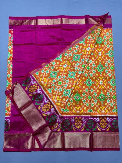 PSSIFSLG5A07SZDC25- Free Size Ikat Silk Lehenga
