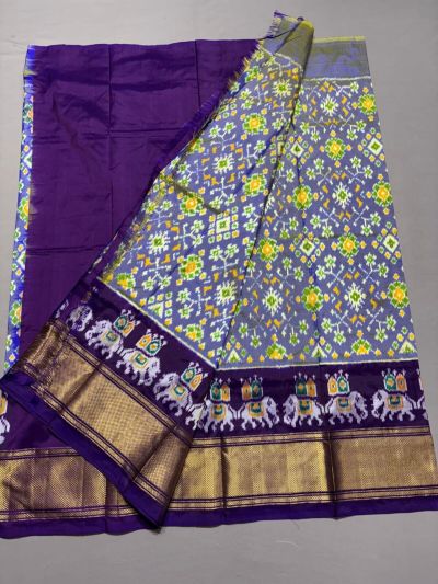 PSSIFSLG5A07SZDC38- Free Size Ikat Silk Lehenga