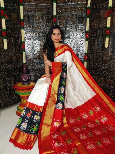 PALUIDSS5A06NCDC47- Ikat silk saree